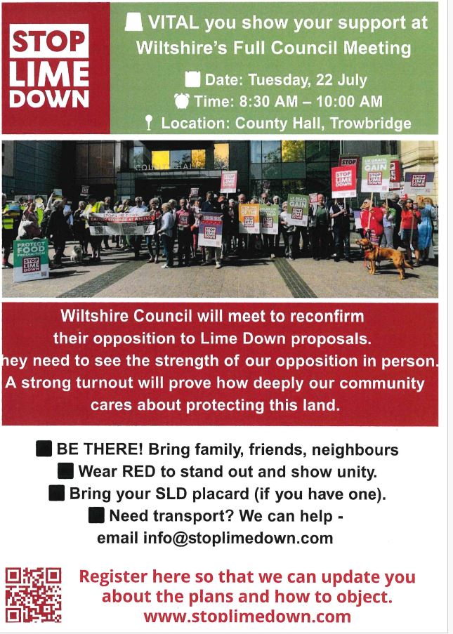 Stop Lime Down - Show your support at Wiltshire's Full Council Meeting